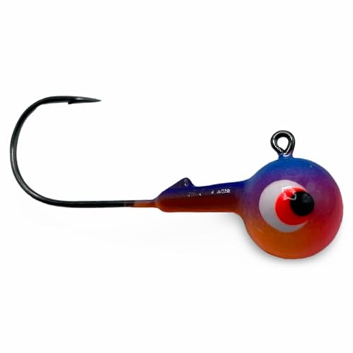 Pro Guide Jig Heads - 1/4oz (Pack of 12 JIGS), Perfect for Walleye!