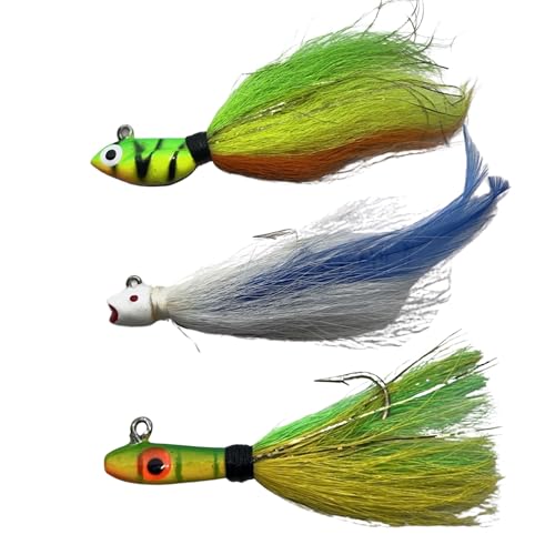 12pcs. Wahoo Bucktail Assortment Pack - Choose from Small or Large!