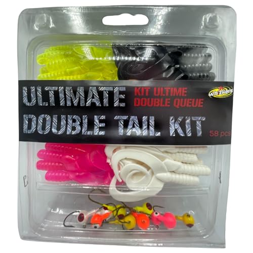 Whizkers 58pcs Ultimate Double Tail Fishing Kit