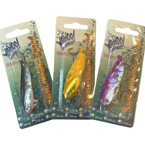 Wahoo Fishing - Switchblade Spoon Fishing Lures (18 Pack) Colour Assortment in Small or Large Size (Large (18 Pack))