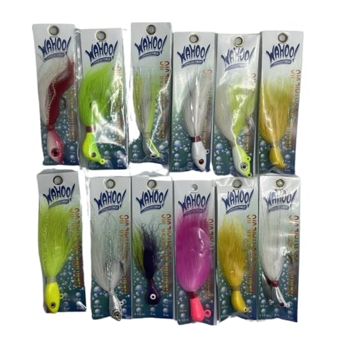 12pcs. Wahoo Bucktail Assortment Pack - Choose from Small or Large! (Large)