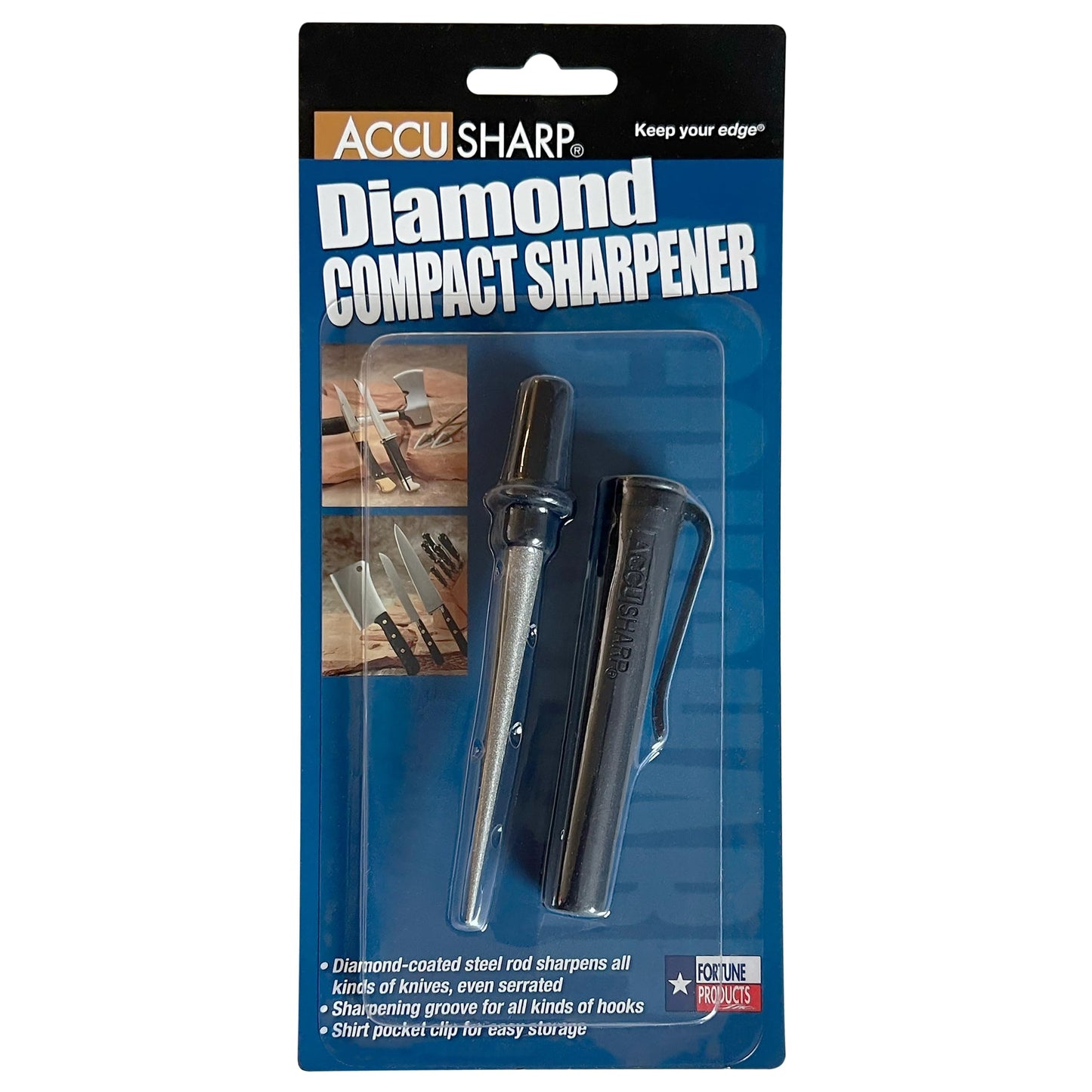 AccuSharp Diamond Compact Sharpener, Black, one Size (050C)