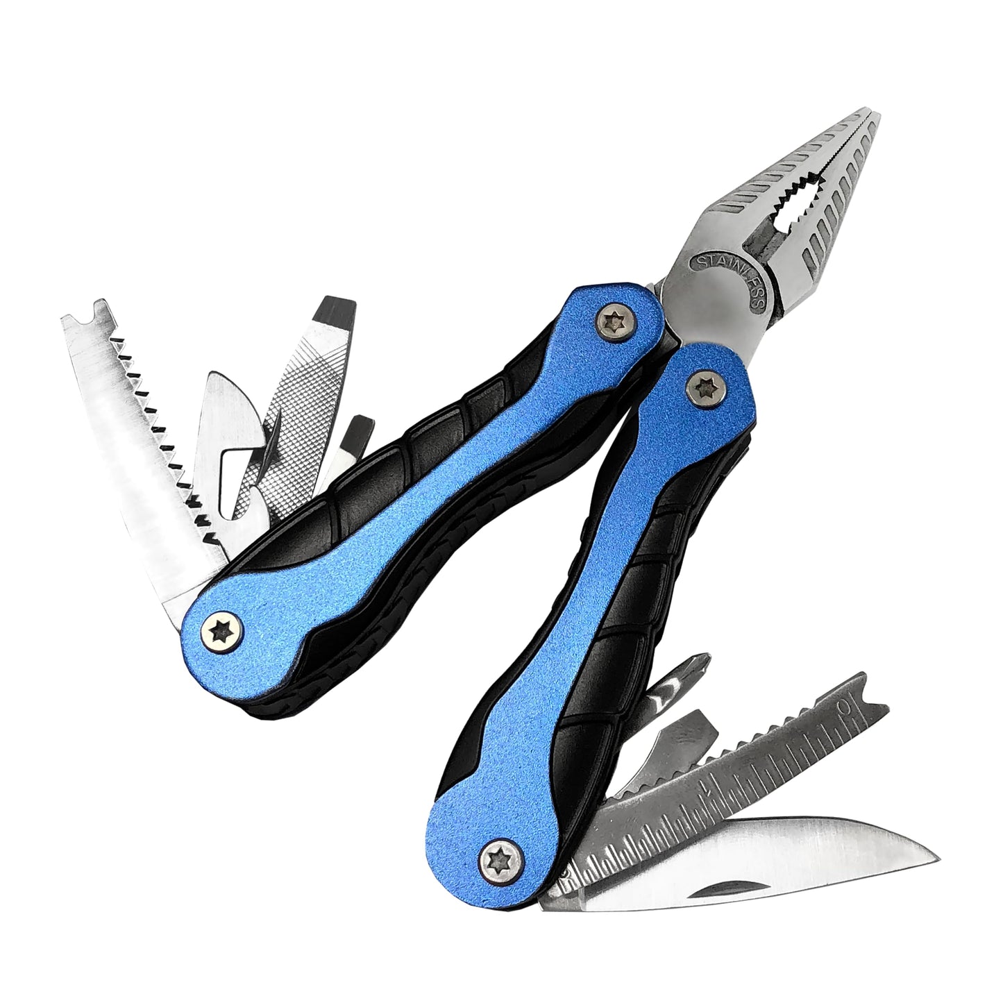 ParaForce 15 Function Multitool - 15-in-1 Outdoor Multitool with Pliers - Pocket Pliers for Fishing, Hunting & Camping - Foldable Pliers with Knife, Fish Scaler, Hook Remover & Wire Cutters